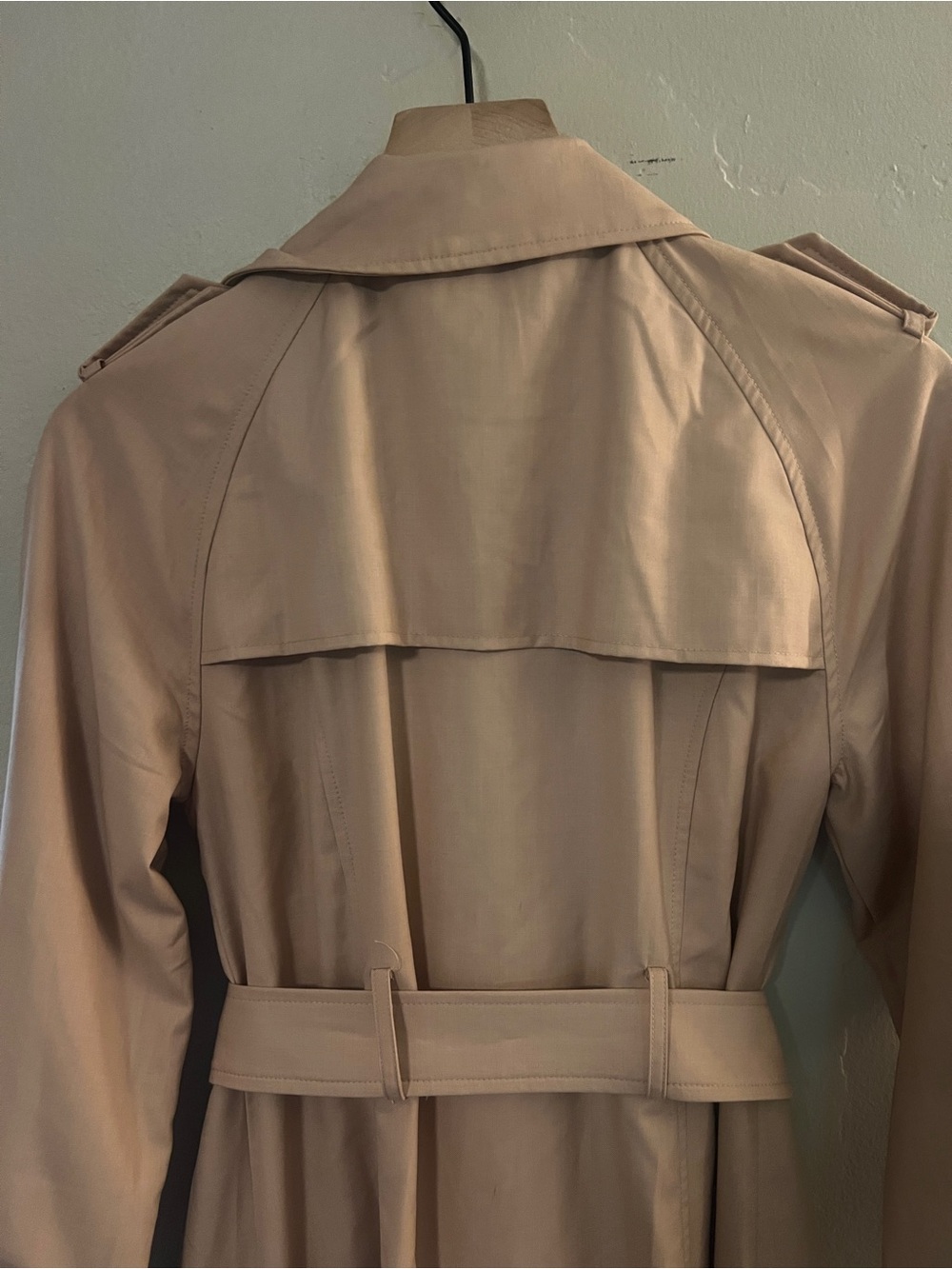 Anthropologie Greylin Nate Soft Twill Trench Coat Midi Belted Double Breasted XS - Picture 12 of 16